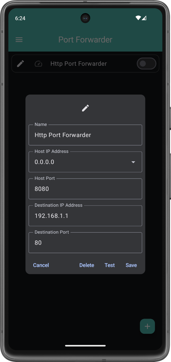 Edit a Port Forwarder