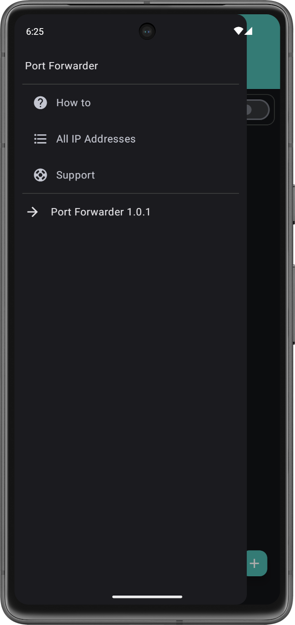 View a Port Forwarder